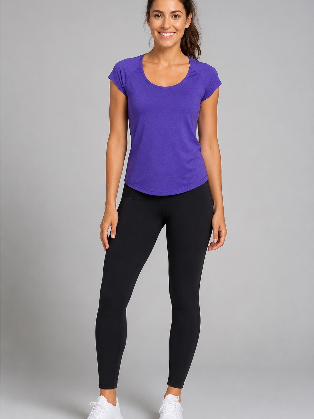Athleta Women’s Small Purple Cap Sleeve Athletic Yoga Workout Scoop Neck Top S